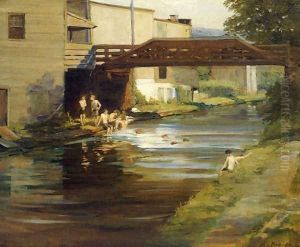 Boys Bathing in the Canal