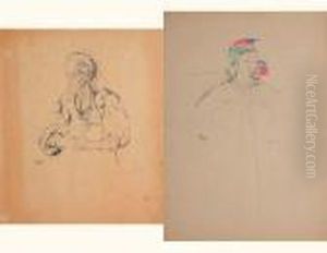 Ensemble De Deux Dessins : by Philippe Andreevitch Maliavine