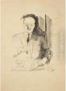 Portrait Of The Composer Bohuslav Martinu by Philippe Andreevitch Maliavine