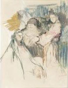 Figures In Russian Costume by Philippe Andreevitch Maliavine