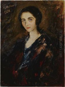 Portrait Of A Lady by Philippe Andreevitch Maliavine