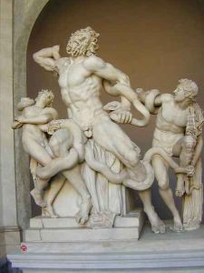 Laocoon and his sons [detail #1] by Polydoros of Rhodes