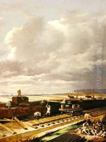 Building Work on a Railway Line, 1871 - view 1