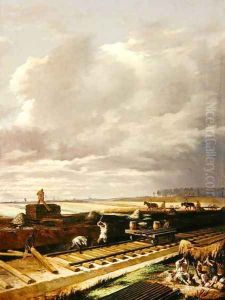 Building Work on a Railway Line, 1871