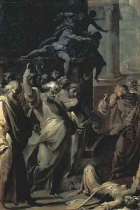 The Death of Ananias and Saphira by Cristoforo Pomarancio (Roncalli)