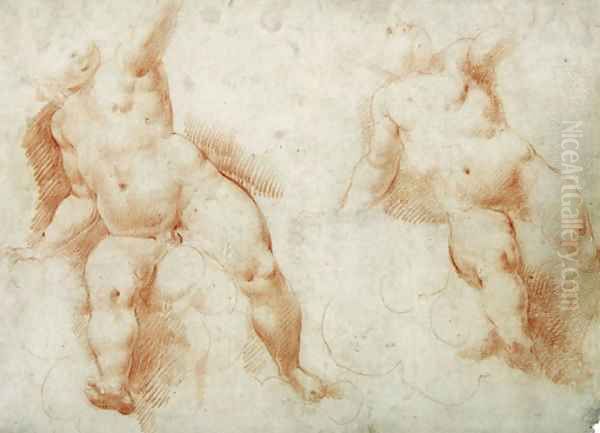 Two seated putti - view 1