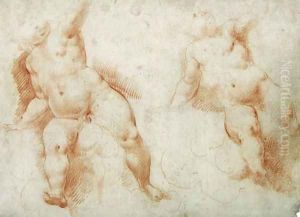 Two seated putti
