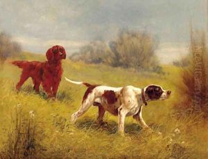 A pointer and a setter on the scent by Eugene Petit