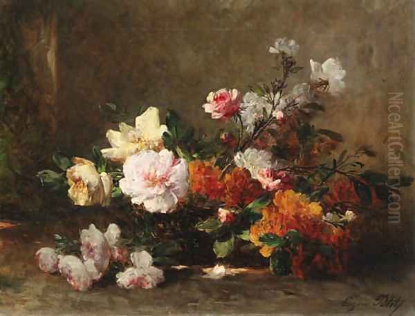 Still life with peonies and roses - view 1