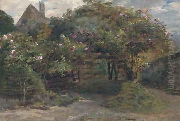 Le chemin aux arbres et fleurs - view 1