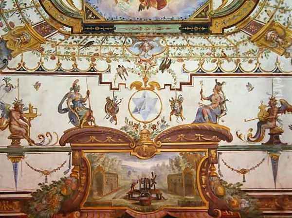 Ceiling panel from the Stanzino delle Matematiche - view 1