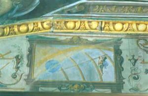 Archimedes c.287-12 BC saying Give me a support with a lever and I will raise the earth, Stanzio della Mattematica, 1587-1609