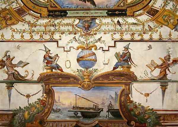 Ceiling panel from the Stanzino delle Matematiche 3 - view 1