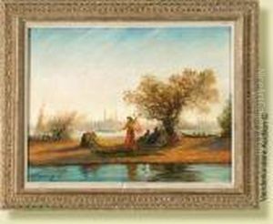 Danseuse Et Musiciens Sur Une Ile Du Bosphore