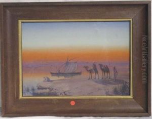 Paysage Orientaliste Au Crepuscule Paysage Orientaliste Au Crepuscule