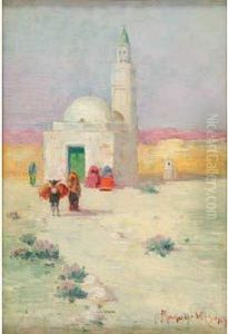 Campement Dans Le Desert - Paysage Oriental Campement Dans Le Desert - Paysage Oriental