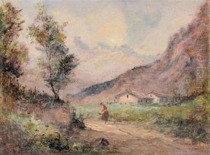 Paysage De Montagne by Antonio Mancini