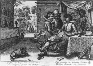 Banquet on a Terrace 1614 by Simon Poelenborch