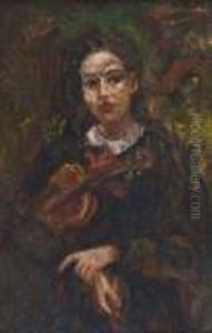 Violoncellista by Antonio Mancini