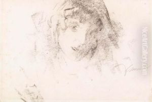 Ritratto Di Donna by Antonio Mancini