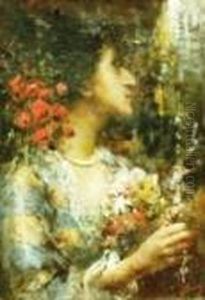 Profilo Di Una Donna by Antonio Mancini