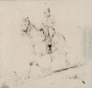 Alpino A Cavallo by Antonio Mancini