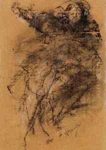 Studio Di Figura Femminile by Antonio Mancini