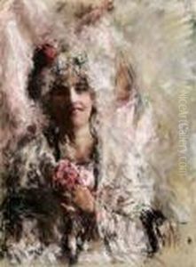 Ragazza Rococco by Antonio Mancini