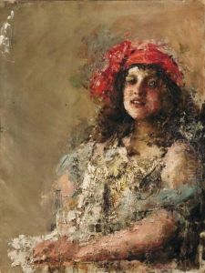 Il Cappello Rosso by Antonio Mancini