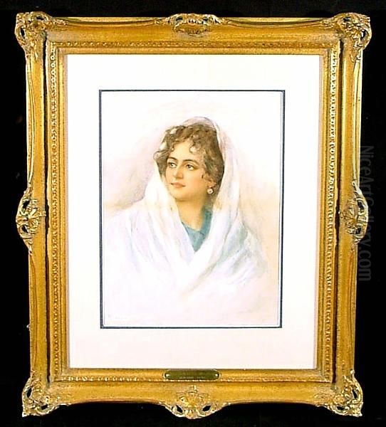 Portrait Of A Lady With A White Shawl - view 1