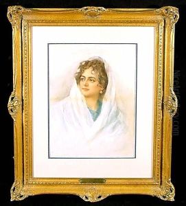 Portrait Of A Lady With A White Shawl
