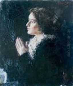 Signora In Nero by Antonio Mancini