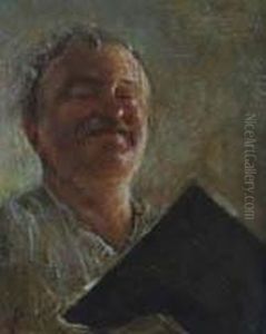 Autoritratto Con Libro by Antonio Mancini