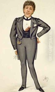 Oscar Wilde 1854-1900 cartoon from Vanity Fair, 1884 by Carlo ('Ape') Pellegrini