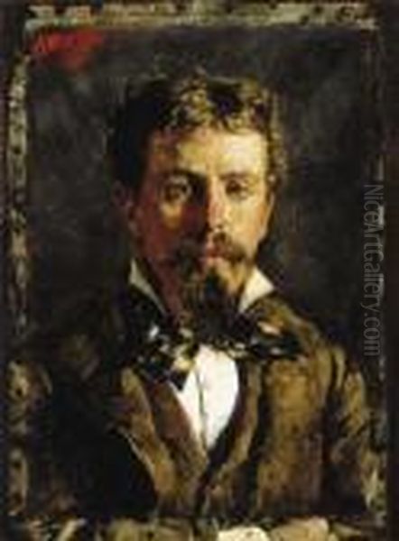 Portrait Of A Young Gentleman,
Wearing A White Shirt, Cravatte And Brown Waistcoat And Jacket - view 1
