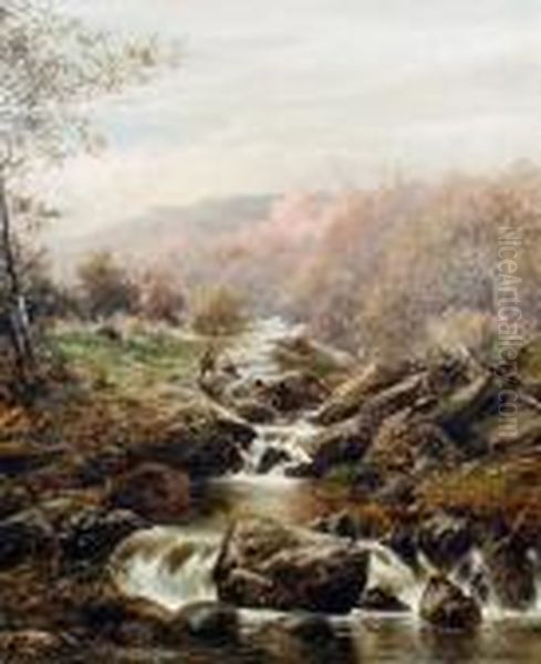A Sunny Evening, Autumn Near Dolgelly, North Wales - view 1