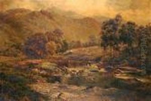 View Of A River In North Wales by William Henry Mander