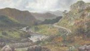 In The Lledr Valley Near Pant-y-pont North Wales by William Henry Mander