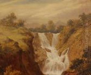 Highland Waterfall by William Henry Mander