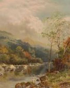 Fishermen On The Dee Near Llangollen