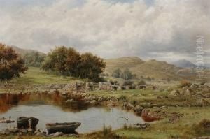 'bridge And Lake At Capel Curig,
N.w. -' 'w. H. Mander\91', Similarly And Inscribed With Title Verso by William Henry Mander