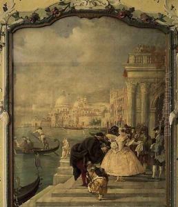 Masked Lady in front of the Salute, Venice