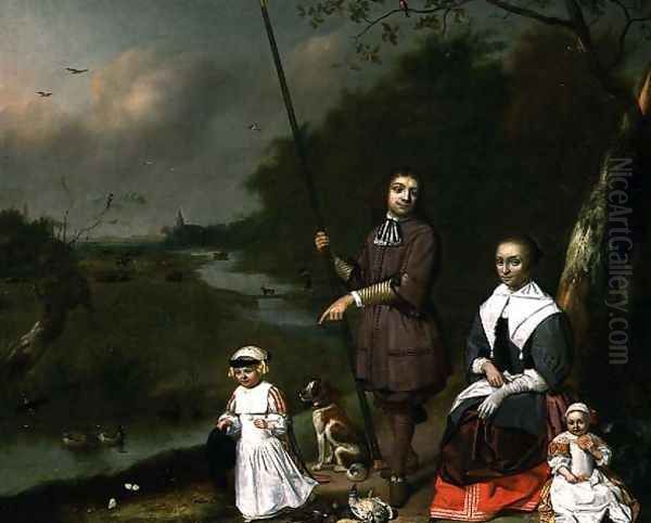 A Family Group by a River, 1668 - view 1