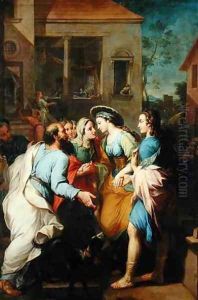 Tobias Presenting Sarah to his Father, 1733 by Pierre Parrocel