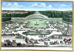 The Grand Parterre dEau and the Canal, Chantilly, from Vues des belles maisons de France, published 1680