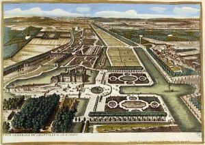 General View of Chantilly, from Vues des belles maisons de France, published 1680 by Adam Perelle