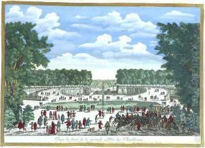 View of the Garden of the Palais des Tuilleries, from 'Vues des belles maisons de France, published 1680 by Adam Perelle