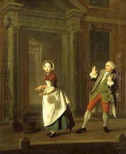 A Scene from Description Of A City Shower by Jonathan Swift 1667-1745 by Edward Penny