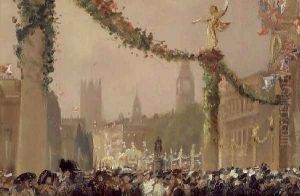 Decorations in Whitehall for the Coronation of King George V, 1910