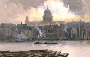St.Pauls from the River by George Hyde Pownall
